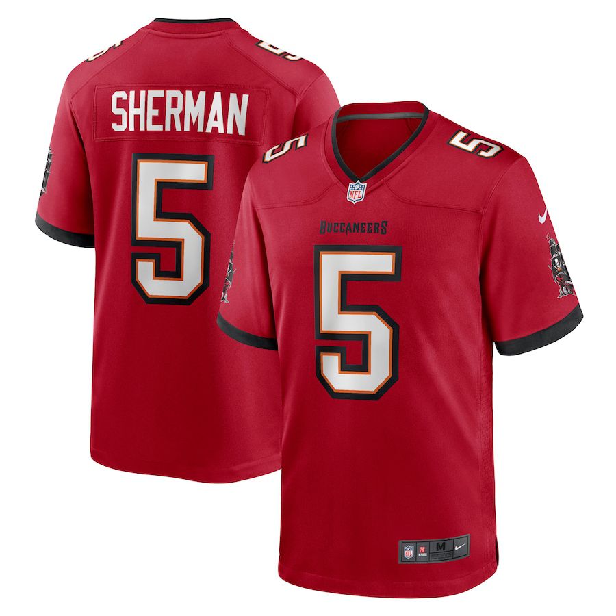 Men Tampa Bay Buccaneers #5 Richard Sherman Nike Red Game NFL Jersey